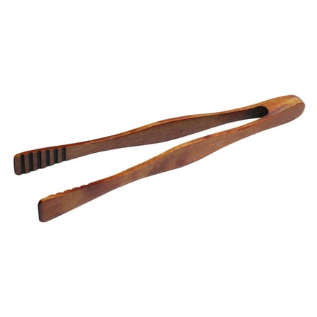 10 Inch Serving Tongs - 10.5 Inch Wood Food Tongs Pliers Kitchen Serving Tongs for Salads, Barbecue, Pastry, Sandwich