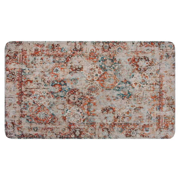 Boho Light Brown Vintage Country Carpet Welcome Door Mat Decorative Doormat Farmhouse Low-Profile Floor Rug Switch Mat for Home Indoor Outdoor Decorations 17 X 30 Inch