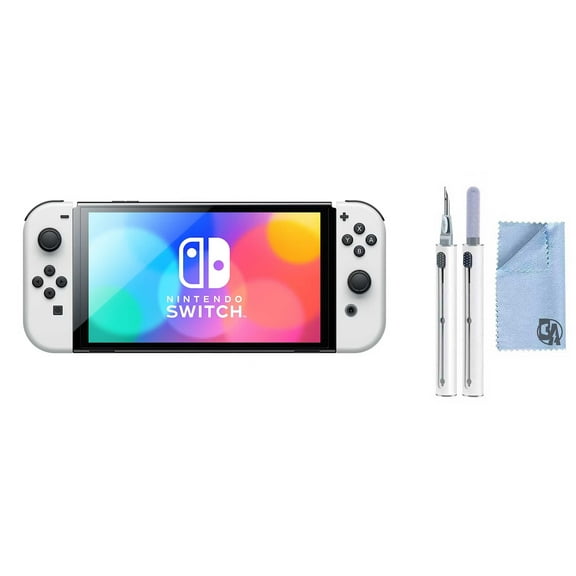 Pre-Owned Nintendo Switch OLED Model White Set with BOLT AXTION Cleaning Kit ( )