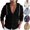 Black, variant on Long Sleeve Shirts for Men Button Down Drawstring Hoodies Hooded Pullover Tops Beach Hippie Blouses