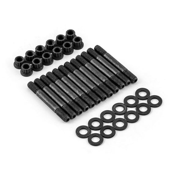 Speedmaster PCE318.1005 Compatible with Ford SB 289 302 351 Windsor 12 Point Black Oxide Intake Manifold Stud Kit