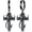 1-Black, variant on Cross Earrings for Men 925 Sterling Silver Cross Hoop Earrings Hypoallergenic Cross Jewelry Gifts for Men