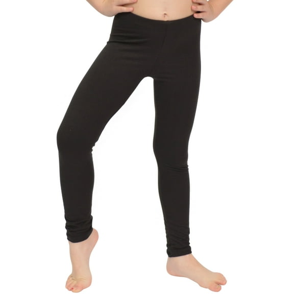 Stretch Is Comfort Girl's Cotton Footless Leggings | Stretchy | Child Size 4 -14