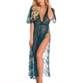 thumbnail image 4 of Camisón de encaje transparente conjunto de 2 piezas Ropa de dormir transparente de encaje Escote en V profundo y suave para el día de San Valentín ANGGREK  Otros, 4 of 7