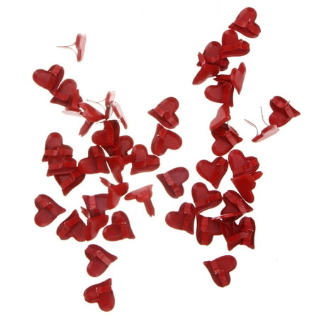 

Kelingqi 50pcs Mini Brads Heart Shaped Brad Pastel Brads for Scrapbooking Crafts Making Stamping and DIY - 11mm (Red)