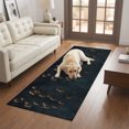 thumbnail image 2 of Hallway Runner Rug 2'x6', Dried Flowers Kitchen Runner Rugs Non-Slip Carpet Mats, Abstract Black Retro Flowers Plants Bedside Rugs Runners Washable Floor Carpet for Bathroom Laundry Room, 2 of 8