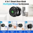 thumbnail image 3 of Door Knob,Blacksmith Smart Door Knob With 4 Ways Quick Unlock,Fingerprint Door Lock,Smart Door Lock for Home, Apartment, Office,Black, 3 of 9