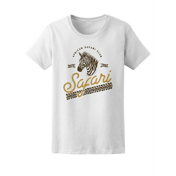 Retro African Safari Zebra T-Shirt Women -Image by Shutterstock, Female Large