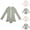 Style3-Green girl swimsuits, variant on Mceream Girls One Piece Swimsuits Long Sleeve Bathing Suit Sun Protection Back Zipper Swimsuit Rash Guard Swimwear Beach Outfit 12M-5T