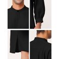 thumbnail image 5 of Lars Amadeus CamisÃ³n de manga larga para hombre, camisÃ³n ligero con cuello de banda, camisÃ³n para dormir Negro M Unique Bargains CamisÃ³n, 5 of 5