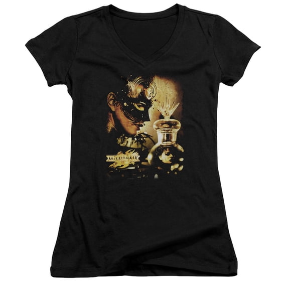 Mirrormask Trapped Junior Women's V-Neck T-Shirt Black