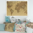 thumbnail image 3 of Designart 'Ancient World Map III' Vintage Framed Art Print, 3 of 4