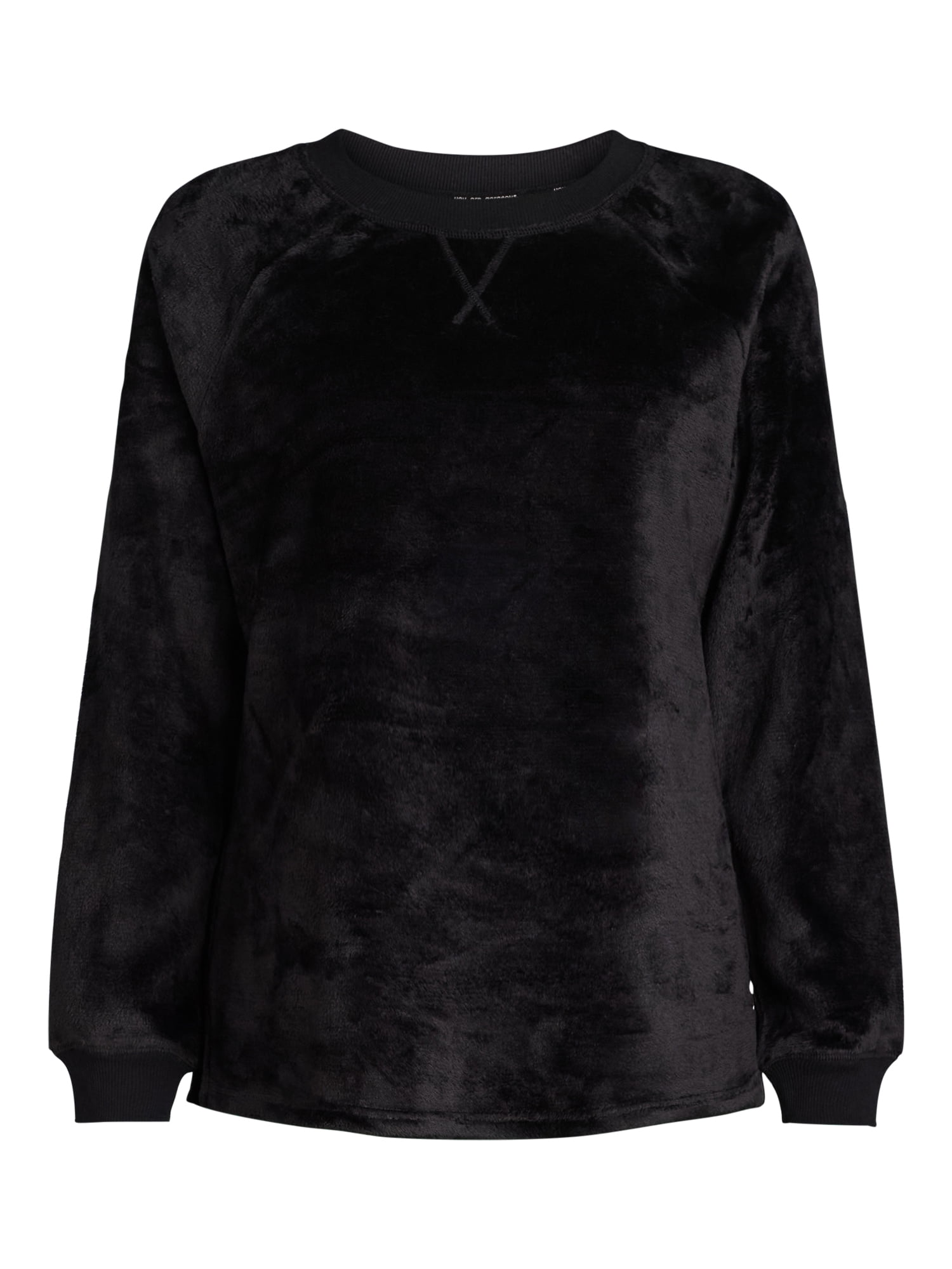 Joyspun Women's Plush Sleep Top with Long Sleeves, Sizes XS-3X