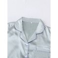 thumbnail image 4 of 3 Sets Satin Pajama Set, Short Sleeve Lapel Top & Bow Shorts, Women's Sleepwear & Loungewear, 4 of 5
