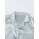 thumbnail image 4 of 3 Sets Satin Pajama Set, Short Sleeve Lapel Top & Bow Shorts, Women's Sleepwear & Loungewear, 4 of 5