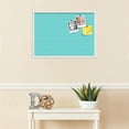 thumbnail image 3 of PinPix ArtToFrames 26x18 Custom Cork Bulletin Board    Poster Board Has a Fabric Style Canvas Finish, Framed in Satin White Frame (PinPix-234), 3 of 5