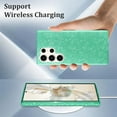 thumbnail image 2 of Samsung Galaxy S24 Ultra Case Glitter [Support Wireless Charging] Soft TPU Slim Shockproof Protective Cover Samsung Galaxy S24 Ultra Glitter Phone Case for Women Girl Green, 2 of 13