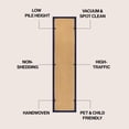 thumbnail image 5 of JONATHAN Y KEATON CUSTOM JUTE 2 x 8 Runner Rug, Camden Farmhouse Cottage Border Jute - Natural/Navy, KTN100C-28, 5 of 6