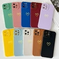 thumbnail image 2 of Compatible with iPhone 12 Pro Case Cute, Luxury Heart Phone Case Side Pattern Soft TPU Shockproof Full Camera Lens Protective Case for iPhone 12 Pro 6.1" for Women Girl - Yellow, 2 of 16
