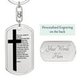thumbnail image 3 of Lord's Prayer Russian Bible Keychain Stainless Steel or 18k Gold Dog Tag, 3 of 8