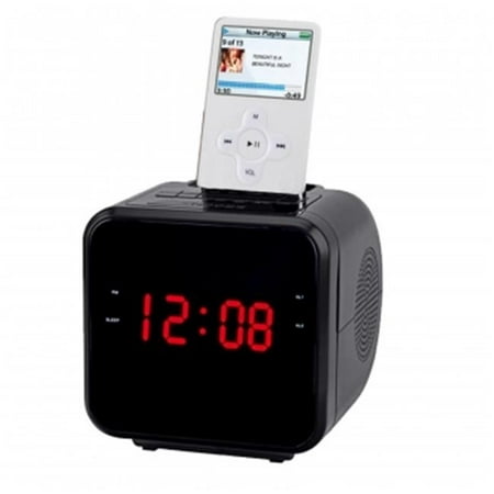 Supersonic IQ-1303BLACK 1.2 in. Ipod, Iphone Docking Station with AM, FM Radio & Alarm (Best Ipod Dock And Radio)