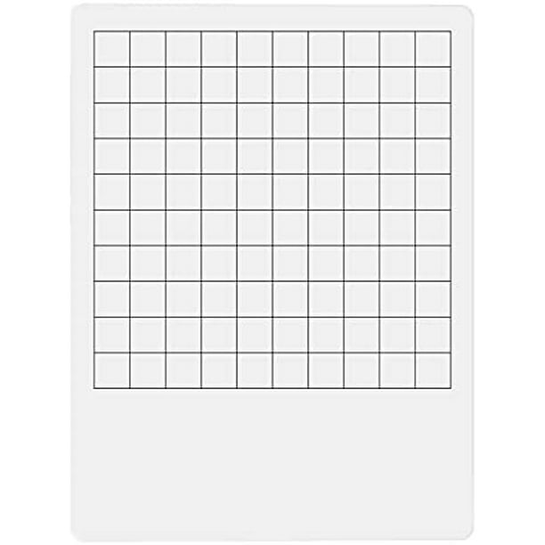 Dry Erase Board Blank Hundred Chart, Student Practice for School or