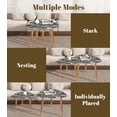 thumbnail image 4 of Set of 2 Triangle End Table Geometric Archways Curved Lines Straight Lines Set of 2 Side Tables End Tables, Nesting Tables for Living Room, 4 of 5