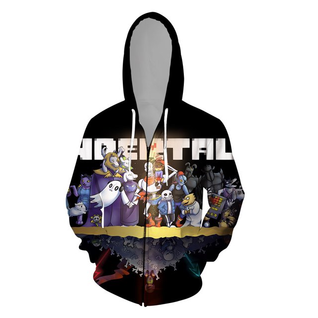 Under The Legend Of Undertale Skull Brothers 3D Printed Zipper Sweater Game Peripheral Hoodie Jacket