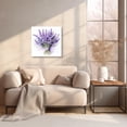 thumbnail image 2 of ZHONGYUTONG Purple Flower Canvas Wall Art Lavender Pictures Wall Decor Floral Plants Painting Poster Bathroom Bedroom Decor Frame (24.00"x24.00"), 2 of 6