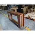 thumbnail image 2 of Lisonu 62.99-inch Farmhouse Entryway Table, Extra-Long Walnut Console with Open Shelf, Slim Sofa Table for Hallway, Foyer & Behind Sofa, Rustic MDF Construction, 2 of 17