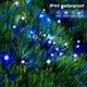 thumbnail image 2 of Guirnalda de luces solares JMEXSUSS, paquete de 2, 122 m, azul y blanco, 400 LED, 2 of 8