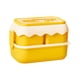 thumbnail image 2 of Fiambrera de plástico microondas 2.4L – Recipiente térmico de comida a prueba de fugas con tapa, asa oculta, compartimento grande, fácil de limpiar, para oficina, libre de BPA, 2 of 9