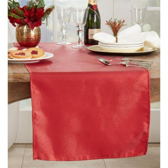 18 x 54 in. Shimmering Table Runner, Red