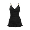 thumbnail image 6 of LYEAA Bathing Suit for Women One-Piece Backless Swimsuits Belly Control Drawstring Swimming Sets Loose Swimwear, 6 of 6