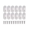 thumbnail image 1 of 30pcs 37MM Flat Straight 2 Holes Repair Mending Fixing Plate Stainless Steel Corner Code Furniture Connection Thick Corner Code, 1 of 5