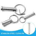 thumbnail image 5 of Uxcell Single Hole Clevis Pins 304 Stainless Steel Flat Head Pin for Hitch Pin Lock Link Hinge Systems 10 8 x 80 x 74.3 mm, 5 of 7