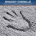 thumbnail image 2 of Smiry Luxury Chenille Bathroom Rugs, Extra Soft and Absorbent Bath Mat, Light Grey, 16"x24", 2 of 8