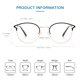 thumbnail image 4 of Cyxus Retro Metal Cat Eye Blue Light Gafas Anti UV Cyxus Style, 4 of 5
