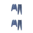 thumbnail image 2 of Jumpingount Conjunto de ropa deportiva para correr de estilo informal para mujer de invierno, conjunto de pantalones con capucha de manga larga Azul L 2Conjunto, 2 of 6