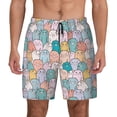 thumbnail image 3 of Uemuo Colorful Cute Pig Pattern Mens Swim Trunks Quick Dry Board Shorts with Mesh Lining, Stretch Beach Shorts Quick Dry No-Chafing Board Shorts-, 3 of 9
