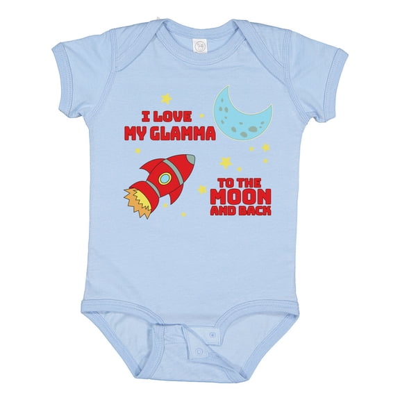 Inktastic I Love My Glamma to the Moon and Back Boys or Girls Baby Bodysuit