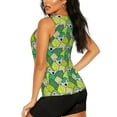 thumbnail image 2 of Goofa Cartoon Koala Bear and Leaf Printed Womens Workout Tops for Women Sleeveless Yoga Shirts Athletic Running Tank Tops Sleeveless Gym Clothes Workout Apparel-, 2 of 9