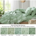 thumbnail image 7 of PHF 7 Pieces Printed King Comforter Set, Lightweight Reversible Botanical Bedding Set Include Comforter, Pillow Shams, Flat Sheet, Fitted Sheet and Pillowcases, Sage Green, 7 of 7