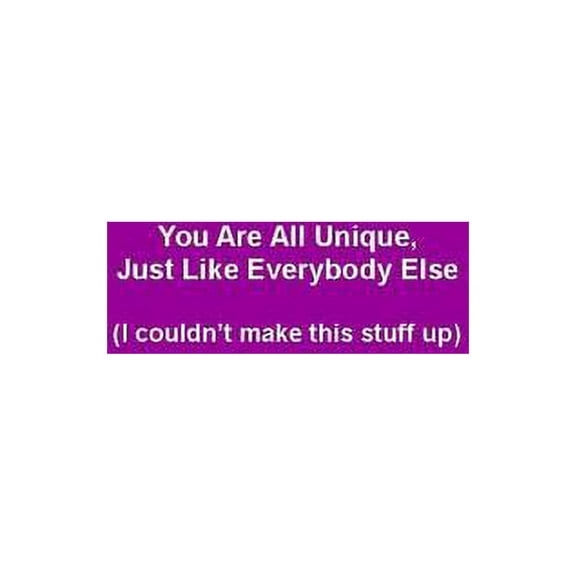 You Are All Unique, Just Like Everybody Else (I couldn't make this stuff up), (Paperback)