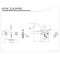 thumbnail image 2 of Kingston Brass KS1246NXBS Hamilton Double-Handle Wall-Mount Bridge Kitchen Faucet with Brass Sprayer, Polished Nickel, 2 of 5