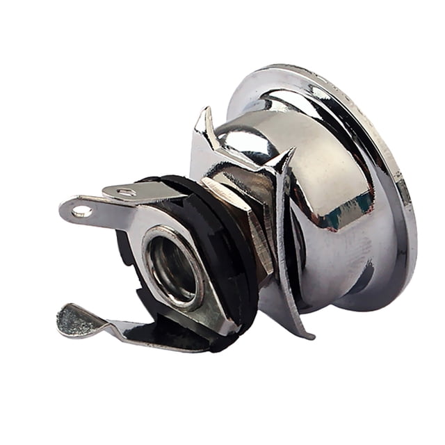 Conector de Salida 6,35 Mm para Piezas de Instrumentos Musicales de Guitarra Estilo - Cromo Sunnimix Guitarra eléctrica Mono Jack
