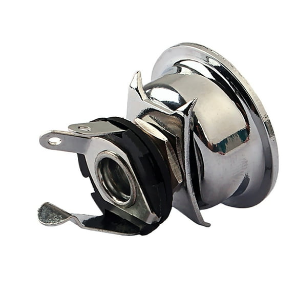 Conector de Salida 6,35 Mm para Piezas de Instrumentos Musicales de Guitarra Estilo - Cromo Sunnimix Guitarra eléctrica Mono Jack