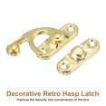 thumbnail image 4 of Uxcell 6 Pack Vintage Lock Clasp, 27 x 32mm Mini Swing Arm Left Clasp Latch, Gold, 4 of 5