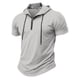 thumbnail image 2 of pstuiky Camisas de manga corta para hombre, Camiseta de manga corta con solapa desgastada para hombre, estilo europeo y americano, color liso ropa de hombre xxxl, 2 of 4