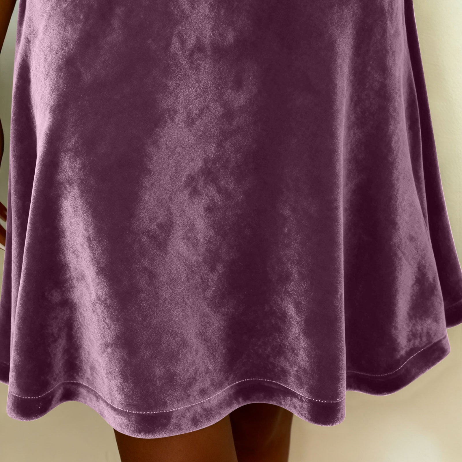 OSFVNOXV Retro Velvet Dress for Petite Women Long Sleeve Mini Length Wedding Guest Dress,Luxury Gifts for Girlfriend
